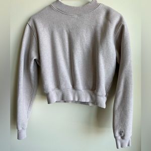 Aritzia Tna Cozy Fleece Perfect Shrunken Sweatshirt